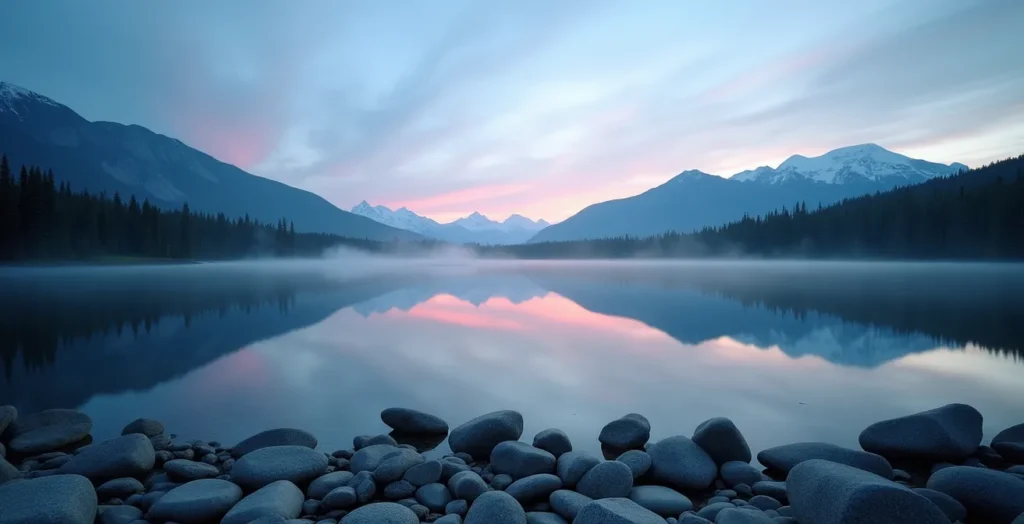 Untouched Canadian wilderness landscape representing conservation legacy Untouched Canadian wilderness landscape representing conservation legacy